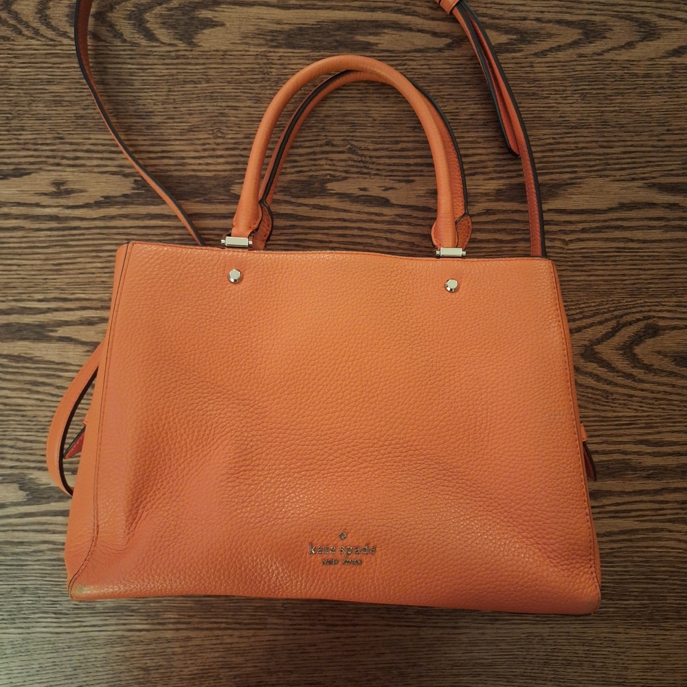 Kate Spade Medium Orange Leather Tote Bag